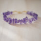 Raw Rough Purple Amethyst Beaded Bracelet