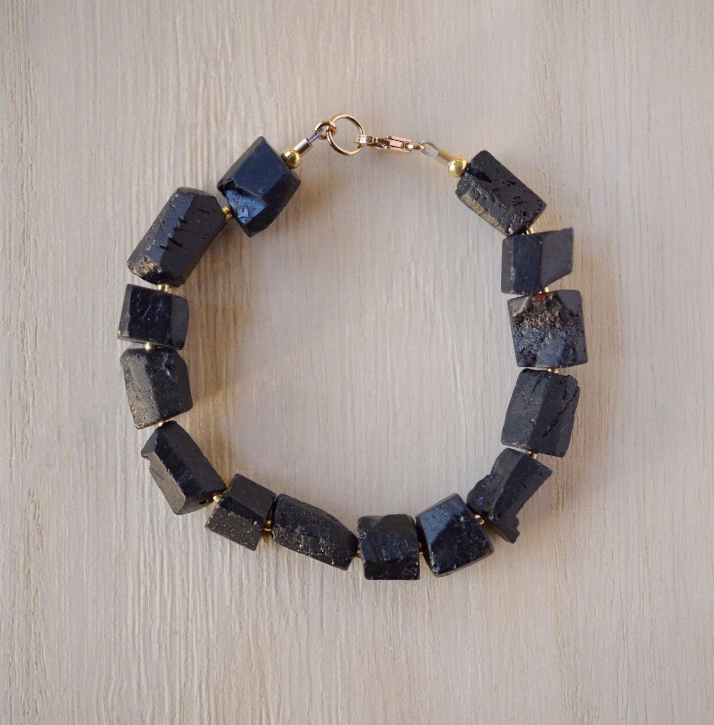 Raw Black Tourmaline Bracelet