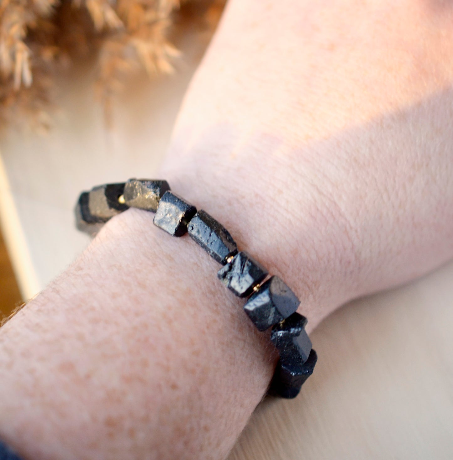 Raw Black Tourmaline Bracelet