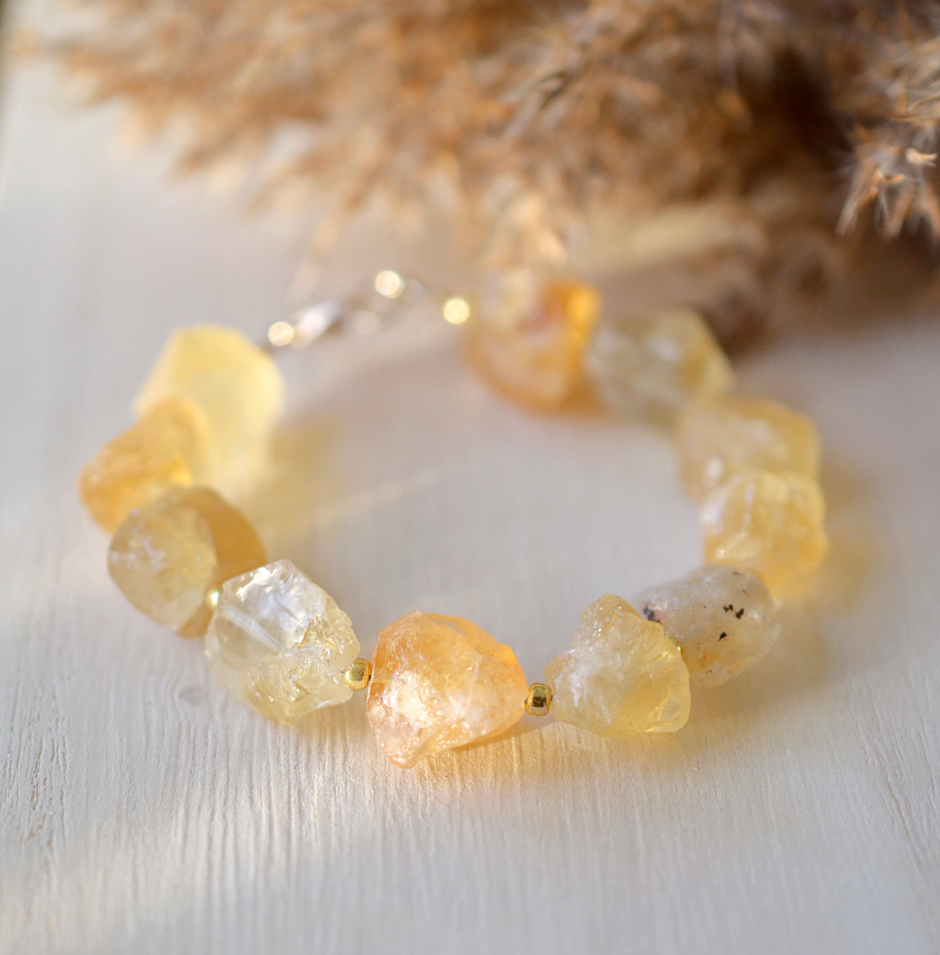 Raw citrine online crystal bracelet