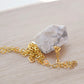 Natural Raw Howlite Necklace, Sterling or Gold Filled
