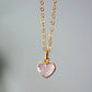 Rose Quartz Heart Pendant in 14k Gold Filled or Sterling Silver