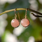 Natural Peach Sunstone Earrings, 14k Gold Filled or Sterling Silver